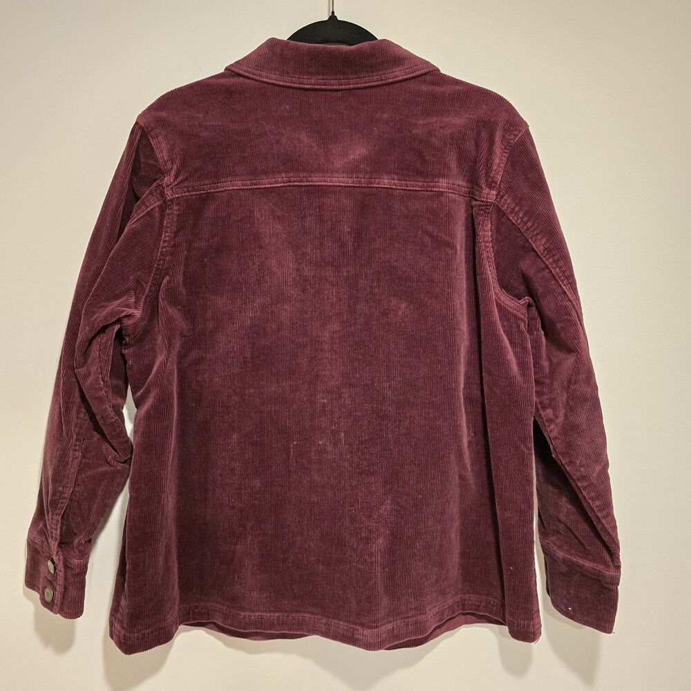 Vintage Y2K 90s Corduroy Jacket 14/16W Womens Indie Western Barn Chore Maroon - Picture 7 of 10
